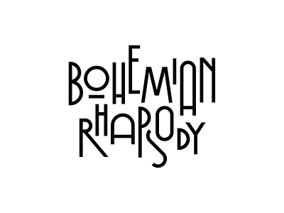 Bohemian Rhapsody bespoke bohemian rhapsody faelpt freddie mercury illustration queen type typedesign typography