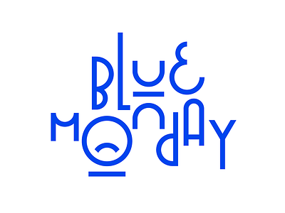 Blue Monday blue blue monday bluemonday design faelpt illustration monday type typedesign typography