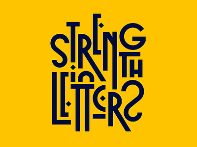 Strength In Letters design faelpt glyphs illustration letters strengthinletters type typedesign typography vector