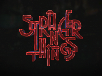Stranger Things 3d art design digital art faelpt lettering lettering art motion stranger things typedesign typography