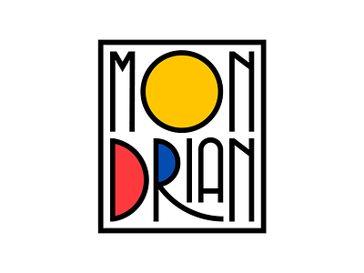 Mondrian art artist bauhaus de stijl faelpt illustration lettering mondrian mondrianism type typedesign typography