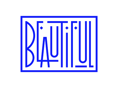 Beautiful beautiful beautiful logo beauty design faelpt instagram lettering letters type typedesign typography vector
