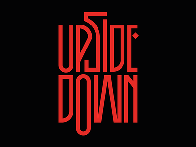 The Upside Down design faelpt illustration instagram lettering letters stranger things strangerthings type typography upside down upsidedown