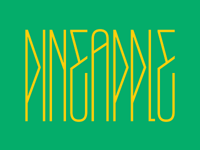Pineapple design faelpt fruit green instagram lettering letters pineapple type typedesign typography yellow