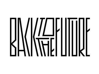 Back to the Future back to the future bttf delorean design graphic design lettering movie title movies typography