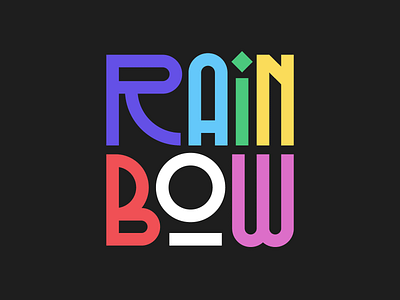 Rainbow design faelpt graphic design illustration instagram lettering letters rainbow type typedesign typography