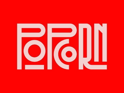 Popcorn design faelpt graphic design illustration instagram lettering letters popcorn type typedesign typography