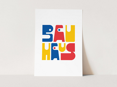 Bauhaus Poster for Sale bauhaus bauhaus100 design faelpt illustration lettering letters poster print sale type typedesign typography