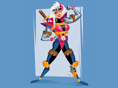 Violet character design illustration vector art