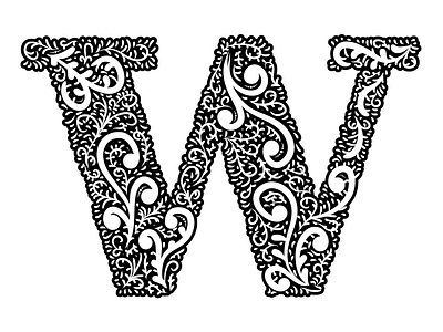 W design icon logo type typography vector