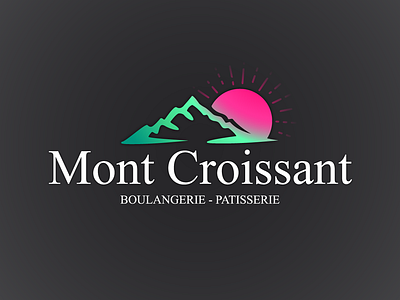 Mont Croissant design identity illustration logo vector