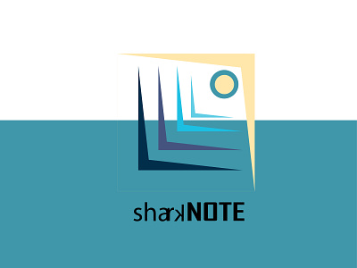Shark Note animation branding design flat identity illustration logo minimal type vector