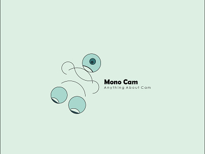 Monocam branding design flat logo