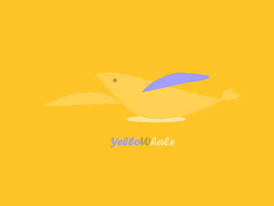 Yellowhale animation branding design flat identity illustration illustrator logo minimal type