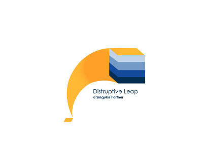 Disruptive Leap branding design flat identity illustration illustrator logo minimal type