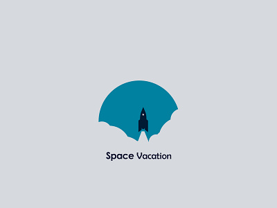 Space Vacation animation branding design flat identity illustration illustrator logo minimal type vector