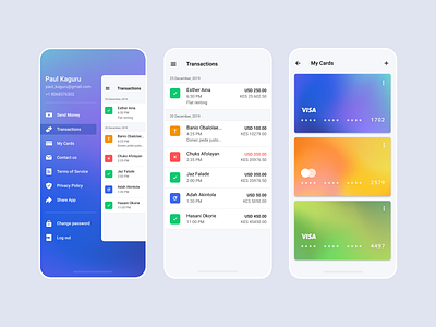 Money Transfer App app card finance interface menu design minimal money payments screen send money transaction ui