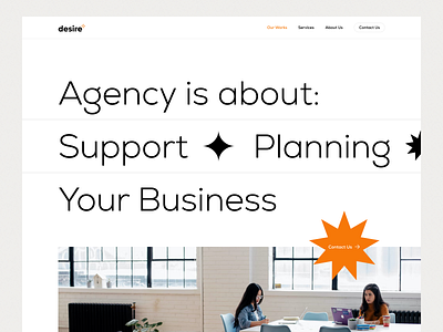 desire agency ✨ branding desire desire agency interface main screen ui
