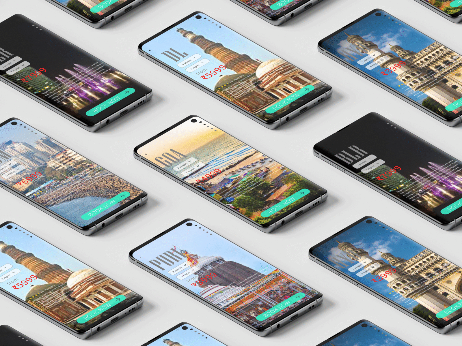 Travel App Design design illustration mobile mobile app prototype trace travel travel app typography ui uidesign ux