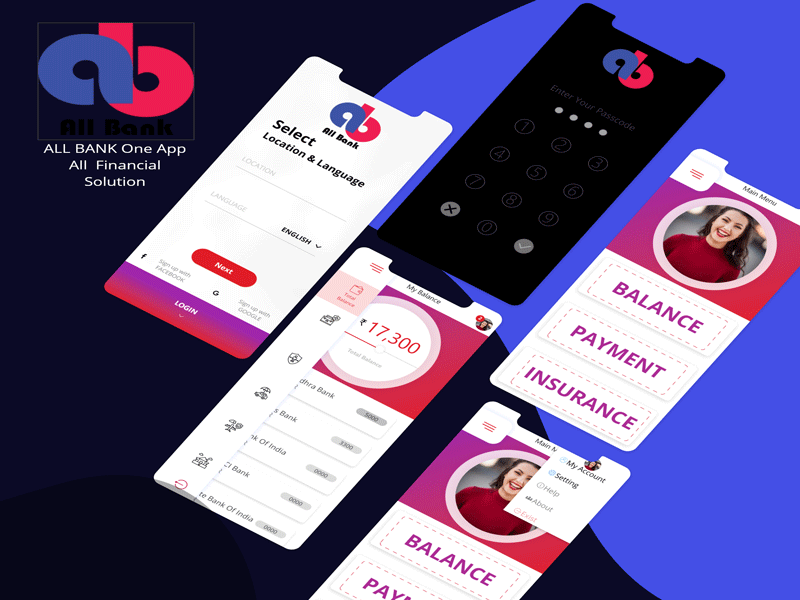 Banking App UI KIT -Freebie