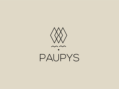 Paupys logo branding flat logo vector