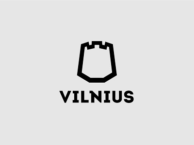 Vilnius branding flat logo sign design vector