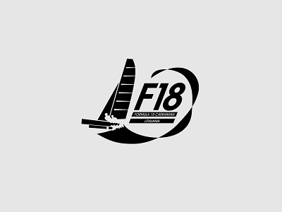 F18 association baltic branding catamaran f18 flow formula f18 logo sail sailboat sailing sailing ship sea sign design speed vector wind yacht