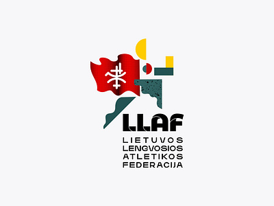 Llaf athletics athletics federation branding flat logo logo design sign design sport typography vector