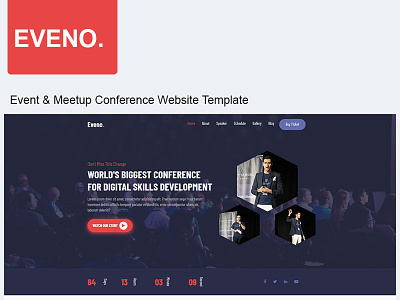 Eveno - Event & Meetup Conference Website Template