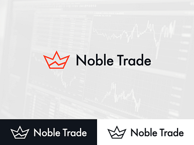 Noble Trade Logo branding crown design logo logo design noble red symbol traders trading trading platform vector webdesign