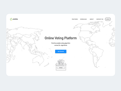 Voting Application Landing Page app landingpage ui ux vector voting web