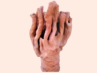 Habitat art bare nature peach raw sculpture terracotta