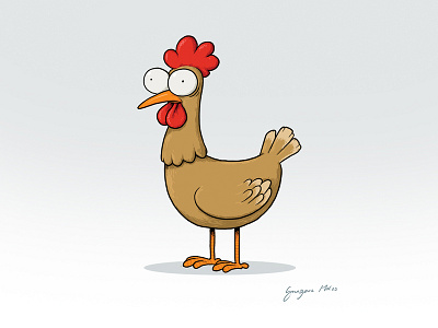 Chicken animal comic art