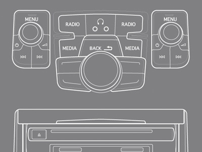 Vehicle Entertainment Controls buttons car knobs trace ui