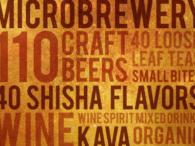 Microbrewery Typography beer brewery craft beer gold leaf kava rustic tea typography wine