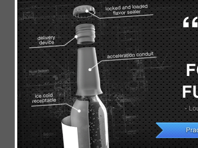 Exploded Beer Bottle 3d beer blueprint chart coaches loupe diagram josh titus