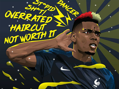 Paul Pogba - The Doubt Silencer fff football france goal illustration manchester united manunited paul pogba worldcup