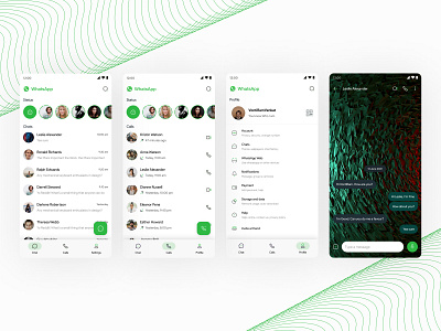 WhatsApp Redesign - Light Version (Material You Concept) branding design figma flat lightversion materialyou redesign typography ui whatsapp