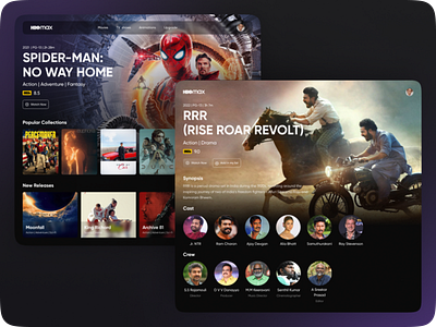 HBO Max Redesign Web App Concept branding dark design figma flat hbo hbomax logo movies ott redesign typography ui