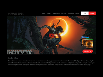 Tomb Raider Landing Page