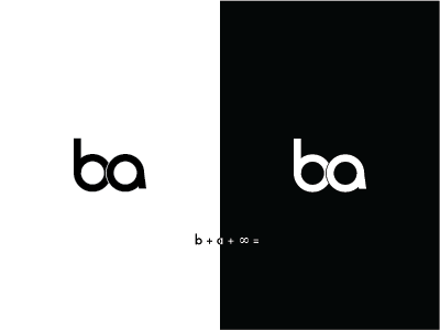 BA Logo in Light & Dark adobeillustrator ba branding design flat icon illustration illustrator logo logodesigns typography