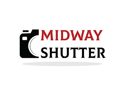 Our shutter don't open as well as it doesn't close! adobe adobeillustrator branding design flat icon illustration illustrator logo midwayshutter minimal photography typography vector