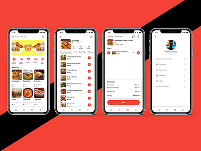 Food Ordering UI design food food and drink food app foodorder order red restaurant shopping swiggy ui ux wireframe zomato