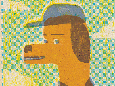 A Dog With a Hat #2 dog hat illustration