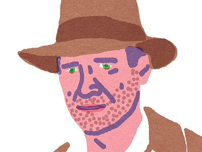 "Quick Portraits" Indiana Jones illustration indianajones movie portrait
