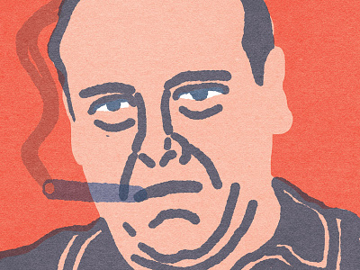 "Quick Portraits" James Gandolfini illustration james gandolfini movie portrait