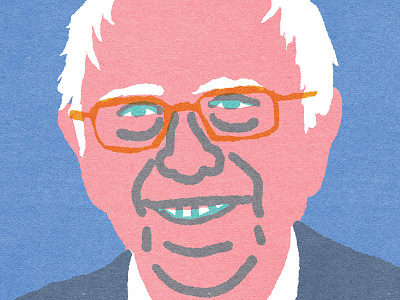 "Quick Portrait" Bernie Sanders election2016 illustration
