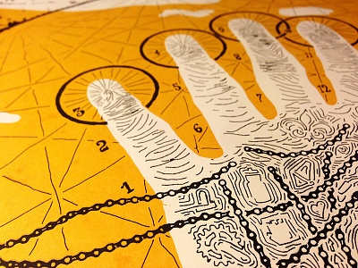 See Bikes In Your Future artcrank chains fortune teller icons lines numbers orange screenprint sneak peek wheels