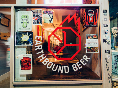 Earthbound Beer Branding asteroid beer brewery cherokee craft earthbound eb microbrewery red st. louis stl