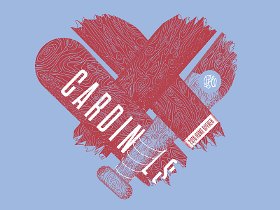 2016 Cardinals Home Opener bat grain heart lines love patchwork wood